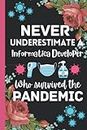Informatica Developer Gifts: Underestimate a ~ Who Survived the Pandemic: Perfect appreciations and special day journal presents for Informatica Developer birthday gift. Funny Gag gifts for co workers.
