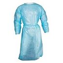 PP/PE Clinical Disposable Blue Isolation Gowns Knitted Cuff Level 3 Fluid Resistant Non Sterile, Medical, Cleaning, Asbestos, Industrial - (Pack of 10) (OS (XL, 2XL, 3XL)