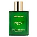 Bella Vita Luxury IMPACT MAN Eau De Cologne Perfume with Mandarin Orange, Patchouli, Cedar | Woody, Citrusy Long Lasting EDC Fragrance Scent for Men 100Ml