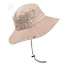 GUSTAVE® Mens Sun Hat Wide Brim Summer Sun Cap UV Protection Fishsing Hat Foldable Bucket Hat Outdoor