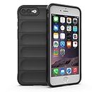 Glaslux Back Case Cover for Apple iPhone 7 Plus, Matte Soft Flexible Silicone, Liquid Silicone Case with Camera Protection Designed for Apple iPhone 7 Plus - Black