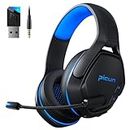Wireless Gaming Headset, 2.4GHz USB Gaming Headphones for PC PS5 PS4 Mac Switch with Bluetooth 5.2, 100H Battery, ENC Noise Canceling Mic, RGB Light, 3.5mm Wired Jack for Xbox Series