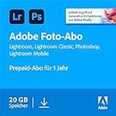 Adobe Creative Cloud Foto-Abo mit 20GB: Photoshop und Lightroom | 1 Jahreslizenz | PC/Mac Online Code & Download