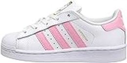 adidas Youth Superstar Foundation Footwear White Light Pink Leather Trainers 39 1/3 EU
