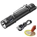 Nitecore MH12 Pro Tactical Flashlight, 3300 Lumen USB-C Rechargeable Long Throw Compact EDC Duty Light with Holster Sticker
