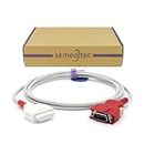 skmeditec Compatible with Masimo SpO2 Sensor Extension Cable for M-LNCS Probe, 7.2 FT Reusable Adapter Cord with 20 Pins Red Connector, Replacement for 2404 2405 2406