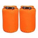 2 Pcs Dry Bags Lightweight Dry Sacks Waterproof 10L/20L/40L/70L Floating Bag Drifting Bag Ultimate Dry Sack for Outdoor Hiking Fishing Water Sports(70L Orange)