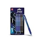 Cello Jetta Ball pens | 3 blue, 2 black pens|Jumbo refill ball pen| Retractable ball pen set for students | Ballpen pack