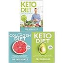 Dr Josh Axe 3 Books Collection Set (Keto Diet Cookbook, The Collagen Diet, Keto Diet)
