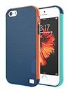 iPhone 5S Case, iPhone SE Case, iPhone 5 Case, Jeylly [3 Color] Slim Hybrid Impact Rugged Soft TPU & Hard PC Bumper Shockproof Protective Anti-Slip Case Cover Shell for Apple iPhone 5/5s/SE - Blue