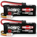 HOOVO 11.1V 3S LiPo Battery 5200mAh 60C with Tr Plug for RC Car RC Truck Airplane Helicopter Boat Car Racing RC Hobby (2 Packs