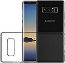 JGD PRODUCTS for Samsung Galaxy Note 8 Premium Transparent Hybrid Soft Slim Dust Proof Back Case Cover with Camera Protection