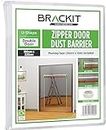 Brackit U Shape Zipper Door dust Sheet with pre-Assembled 4.5m Zipper. 180cm x 220cm. with Masking Tape 36mm x 10m