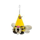 Trinx Cue Hanging Bee Gnome Birdhouse Metal in Yellow | 21 H x 17 W x 15.5 D in | Wayfair 5F8B44423ED14D8987B2F8E748430082