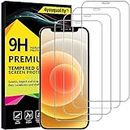 4youquality [4-Pack Screen Protector for iPhone 12 & iPhone 12 Pro (6.1-Inch), Tempered Glass Film, [LifetimeSupport][Anti-Scratch][Anti-Shatter]