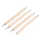 4pcs Ball Stylus Set, DIY Pottery Ball Stylus Polymer Clay Sculpting Embossing Modeling Craft Tools