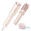 Cordless Automatic Curling Iron 1 Inch - TYMO Rotating Curling Wand Anti-scald & Tangle-free for Easy Lasting Curls, Ceramic Hair Curler Portable, Rechargeable(60Min Runtime) & Dual Voltage for Travel