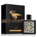 Lattafa Qaed Al Fursan Eau De Parfum 90 ml, Perfume Unisex, Ideal para regalar, Fragancia Oriental Halal, Ingredientes de Calidad