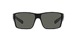 Costa Del Mar Men's Reefton Pro Rectangular Sunglasses, Black/Polarized Grey 580g, 63 mm