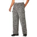 Men's Big & Tall Explorer Plush Fleece Cargo Pants by KingSize in Charcoal Marl (Size 3XL)
