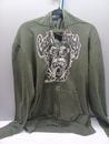 Mens Gas Monkey Garage Hoodie  Pullover Green Size Large