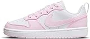 NIKE Boys Court Borough Lo Recraft Sneaker, White Pink Foam, 5.5 UK