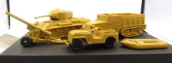 Marx US. Vehicles in Tan Color Matched Five Different from Desert Fox Playset