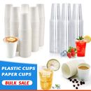 Reusable Paper Cups Plastic Cup Drink Tea Water Drinking Water Cup Party Bulk AU