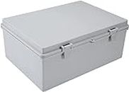 Tysun ABS Project Box Electrical Enclosure Box Junction Box Electronic Power Project Case with Lock Dustproof IP65 Waterproof Gray(15.4"x11.4"x6.3")