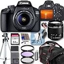 Canon EOS 4000D / Rebel T100 DSLR Camera with EF-S 18-55MM Lens + 50'' Tripod + Camera Shoulder Bag + Deluxe Accessory Bundle