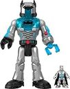 Imaginext DC Super Friends Batman Toy Insider & Exo Suit 12-Inch Robot with Lights Sounds & Figure for Ages 3+ Years, Defender Grey