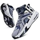 Chaussure de Basketball Homme Baskets Mode Sneakers Homme Chaussures de Running,Bleu Blanc,41 EU