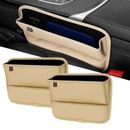 2pcs Car Accessories Side Seat Gap Filler Phone Holder Storage Box Organizers