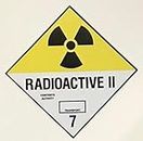 Dangerous Substance Labels Radioactive 2 Safety Sign - Self Adhesive Sticker 100mm x 100mm