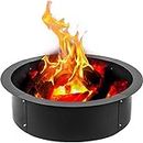 VBENLEM Fire Pit Ring 42-Inch Outer/36-Inch Inner Diameter, Fire Pit Insert 3.0mm Thick Heavy Duty Solid Steel, Liner DIY Campfire Ring Above or In-Ground for Outdoor