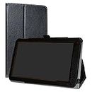 RCA 7 Voyager III Case,LiuShan PU Leather Slim Folding Stand Cover for 7" RCA 7 Voyager III RCT6973W43 Android Tablet,Black