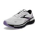 Brooks Women s Adrenaline GTS 23 Supportive Running Shoe, Grey/Black/Purple, 7.5 Narrow