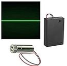 Linea Verde Laser Modulo(1pcs, 520nm), CTRICALVER Focus Regolabile Laser Testa 5.5-6V + 1pcs 4.5V Batterie AA Custodia Porta (Forma della sorgente luminosa: linea)