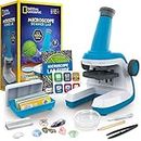 NATIONAL GEOGRAPHIC Microscope for Kids - STEM Kit with an Easy-to-Use Kids Microscope, Up to 400x Zoom, Blank and Prepared Slides, Rock and Mineral Specimens, 37 Piece Set, Great Science Project Set