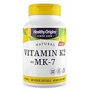 Healthy Origins, Vitamina K2 come MK7, 100mcg per dose giornaliera, 180 Capsule, Testato in Laboratorio, Altamente Dosato, Senza Glutine, Senza Soia, non OGM, Vitamina K