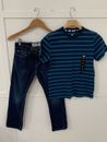 Boys Levi’s 511 Jeans Sz 10 Shaun White Tshirt M Outfit NWT GUC