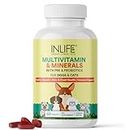 INLIFE Multivitamin for Dog Cat & Pets | Ginseng, Prebiotic & Probiotic Vitamin B12, C, D, E, Zinc & Biotin Supplement for Healthy Growth, Skin & Coat, Immune Support Supplement - 60 Tablets