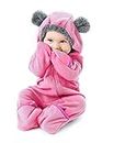 Cuddle Club Funzies Giacca Leggera In Pile - Capispalla Pigiama Invernale Per Bambino Orso rosa 0-3 meses