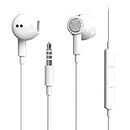 Hi-Res Extra Bass Earbuds Noise Isolating In-Ear Headphones Wired Earbuds with Microphone for iPhone, iPod, iPad, MP3, HUAWEI, Samsung, Lightweight Earphones with Volume Control 3.5mm Jack Headphones