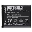EXTENSILO 1x batteria compatibile con Samsung WP10, WB35F, WB50, WB50F fotocamera digitale DSLR (700mAh, 3,6V, Li-Ion)