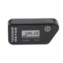 ・Inductive Digital Tach Hour Meter IP68 Waterproof Motorcycle RPM Counter Black