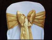 Combo Set of 100 Polyester Satin Chair sash & 20 Table Runner Wedding Party
