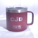 YETI Rambler 14oz Stainless Steel Insulated Mug Red Monogrammed