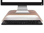 Wooden Monitor Stand FabSelection Riser/TV Stand/Laptop Stand in Wood Grain Matt Finish, Screw-Free Desk Shelf for Computer, MacBook, iMac, Printer, Gaming Console, Fax Machine (Walnut Color)
