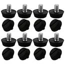 uxcell M6 x 10 x 20mm Furniture Glide Leveling Feet Adjustable Leveler Floor Protector for Chair Sofa Leg 16 Pack